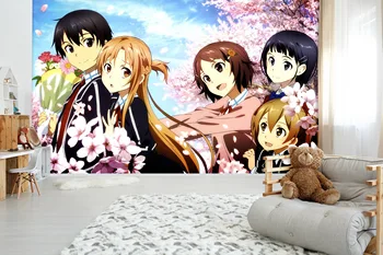 

[Self-Adhesive] 3D Murals For Sword Art Online 959 Japan Anime Wall Paper mural Wall Print Decal Wall Murals Belly