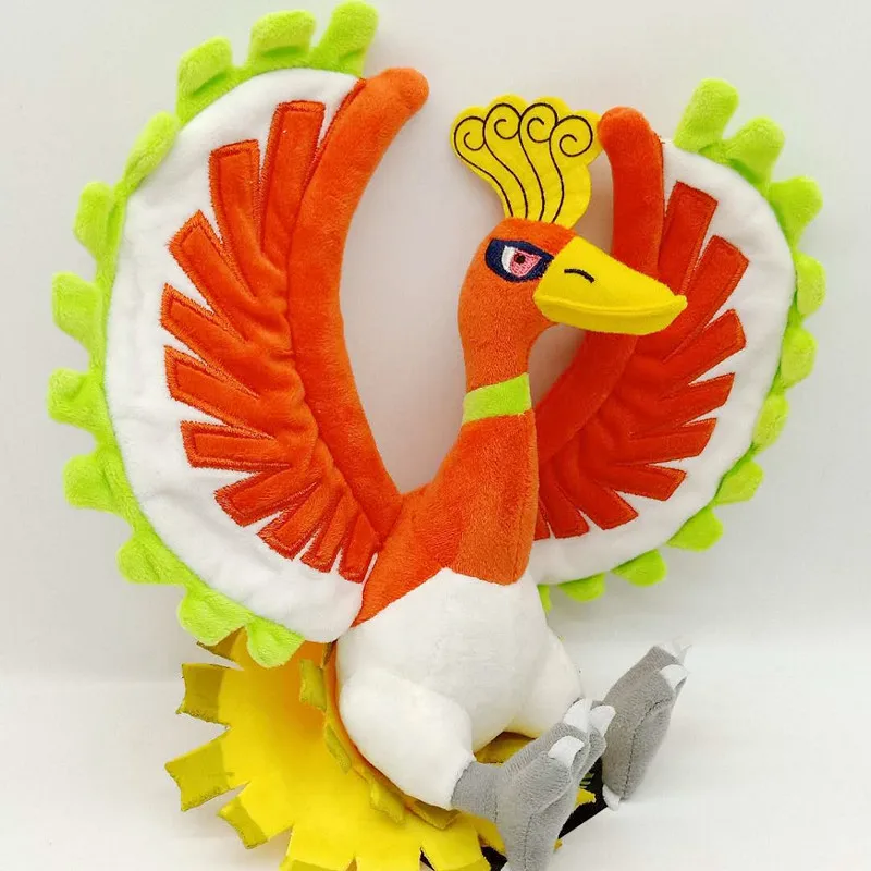 TAKARA TOMY Anime Pokemon Toy Ho-Oh Plush Animal Soft Stuffed Figure Doll Great Birthday Christmas Gift for Kids