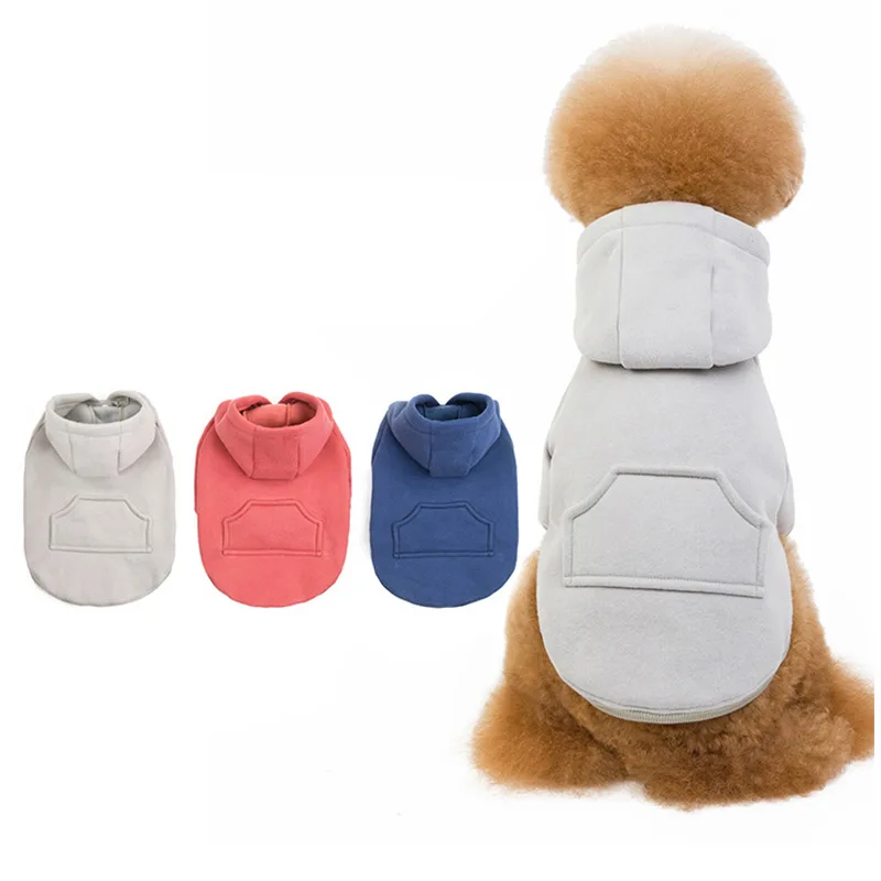 

Dog Hoodies Sweatshirts Clothes Puppy Small Medium Dogs Hooded Jackets Sweatshirts Fleece Warm Coats with Pocket Clothing Jacket
