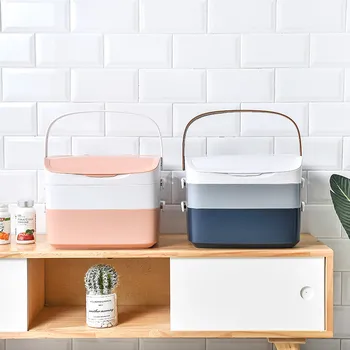 

Plastic Medicine Box Oversize 3-Tier Family Emergency Kit Storage Organizer Multi-Functional Storage Box for Medicine Cosmetic