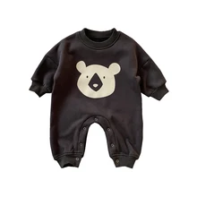 Macacão de bebê dos desenhos animados animal infantil macacão casual terno mangas compridas para crianças traje roupas