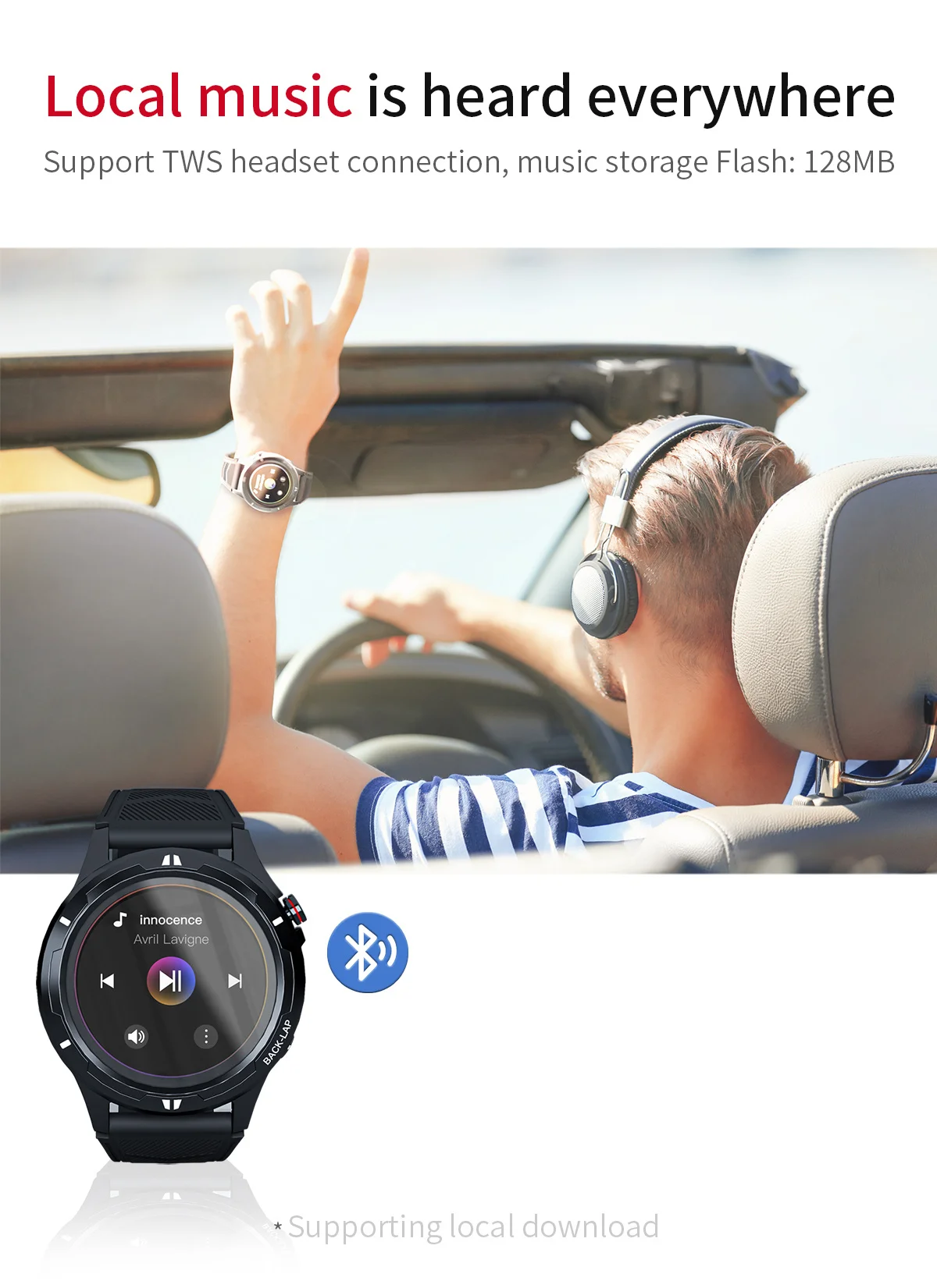 COMET 3 Smart Watch Woman Man Fitness Messages Reminder Heart Rate Music Playback Tracker Sports Waterproof For Ios Android