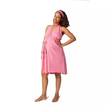 

Explosion models Spring and Summer Maternity Women Halter Halter Backless Deep V Bandage Dress Maternity Dress New