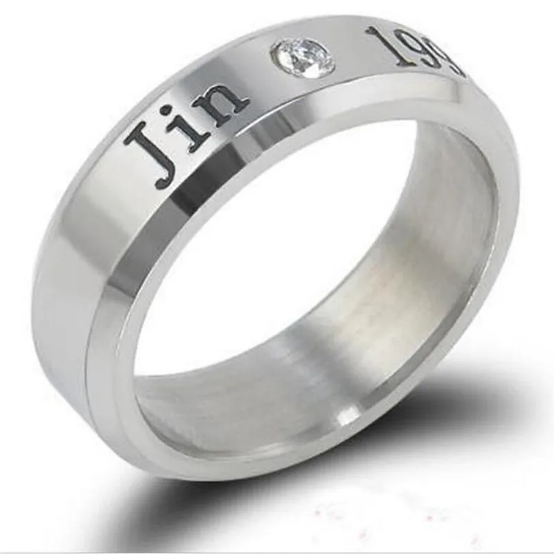 Kpop кольцо из нержавеющей стали JHOPE кольца ювелирные изделия кольца аксессуары для мужчин женщин женские btss-Bangtans ювелирные изделия для мальчиков - Цвет: 5