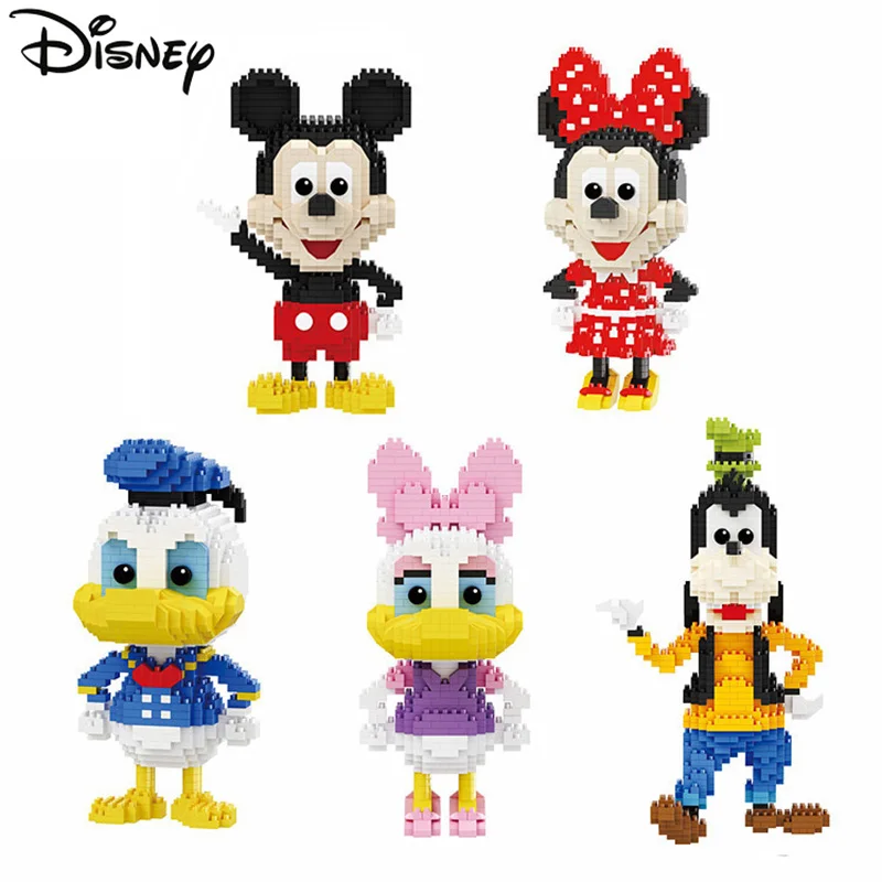 

Disney Building Blocks Mickey Mouse Donald Duck DIY Assembled Model Figure Education Toy Bricks Children Adult Decorations Gift