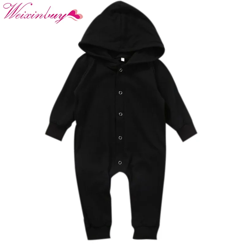 Babyвозраст ясельного и дошкольного возраста одежда для маленьких мальчиков, комбинезон с длинными рукавами черный комбинезон, одежда для