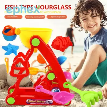

Ephex Interesting Plastic Beach Supplies Water Wheel Set Fun 6pcs Play Sand Beach Toys Cool Game Learning
