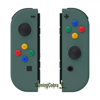 

Pine Green Soft Touch Controller Housing With Full Set Buttons Replacement Shell with Tools for NS Switch Joy-Con