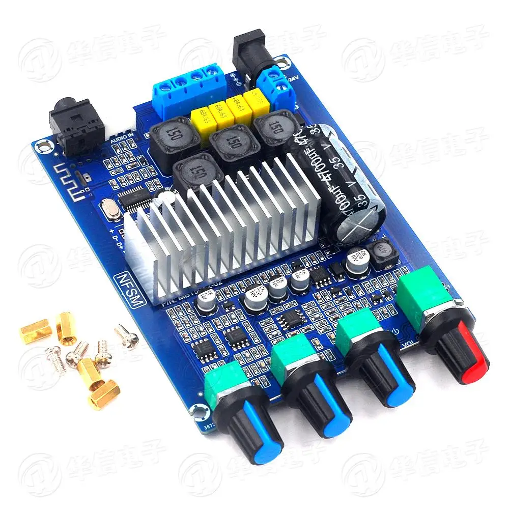 TPA3116 Bluetooth 4,2 Высокая мощность 2,0 двухканальный 12-24 в готовой продукции с тюнингом цифровой усилитель мощности платы