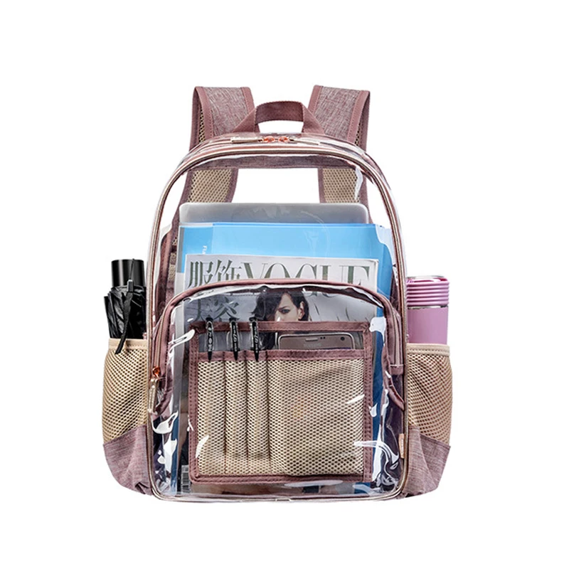 

clear backpack for women school bags teenage girls beach vacation waterproof 15 inch laptop transparent backpack large capacity