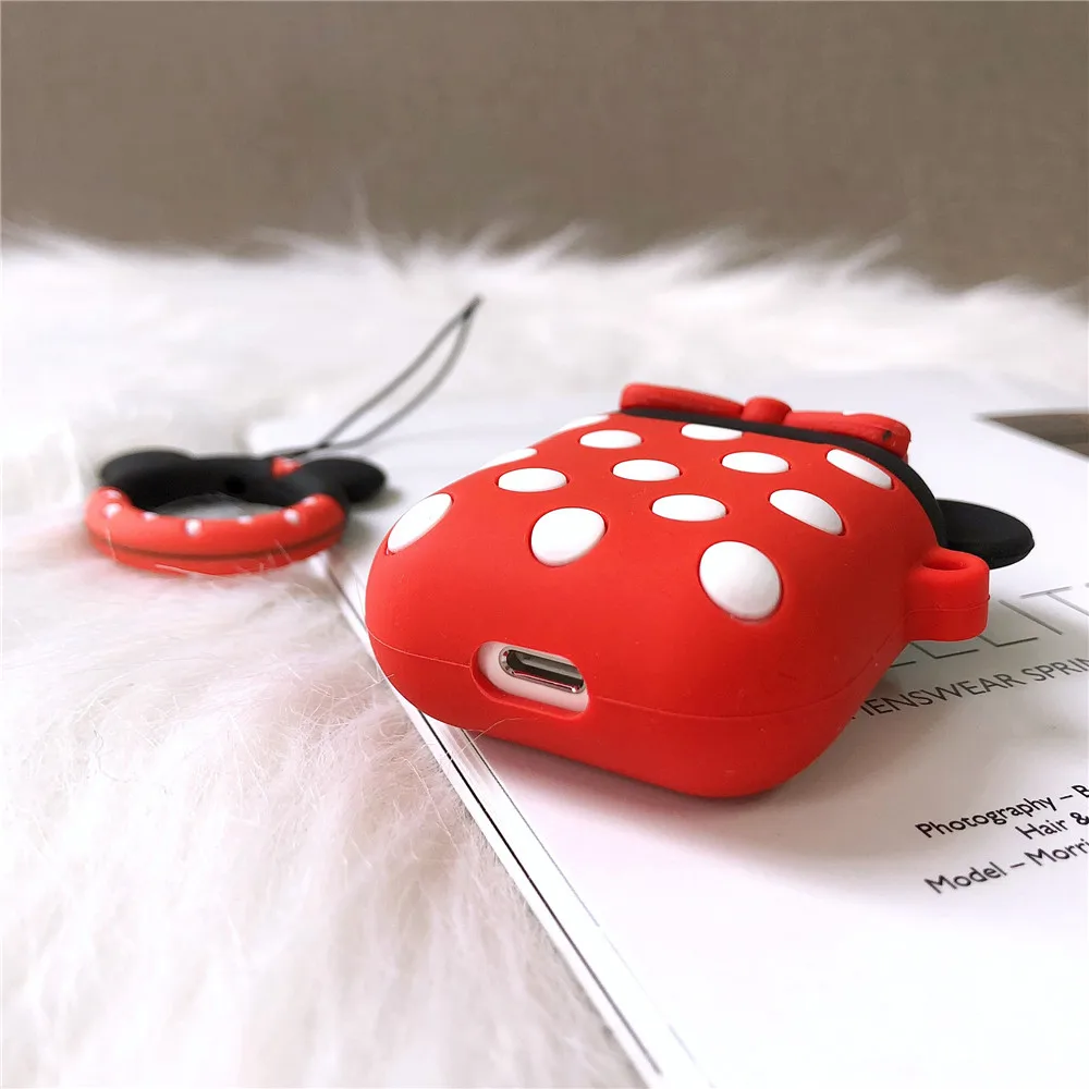 Чехол для Apple AirPods Симпатичный 3D чехол наушников с Микки Bluetooth мультяшный Airpods 1/2