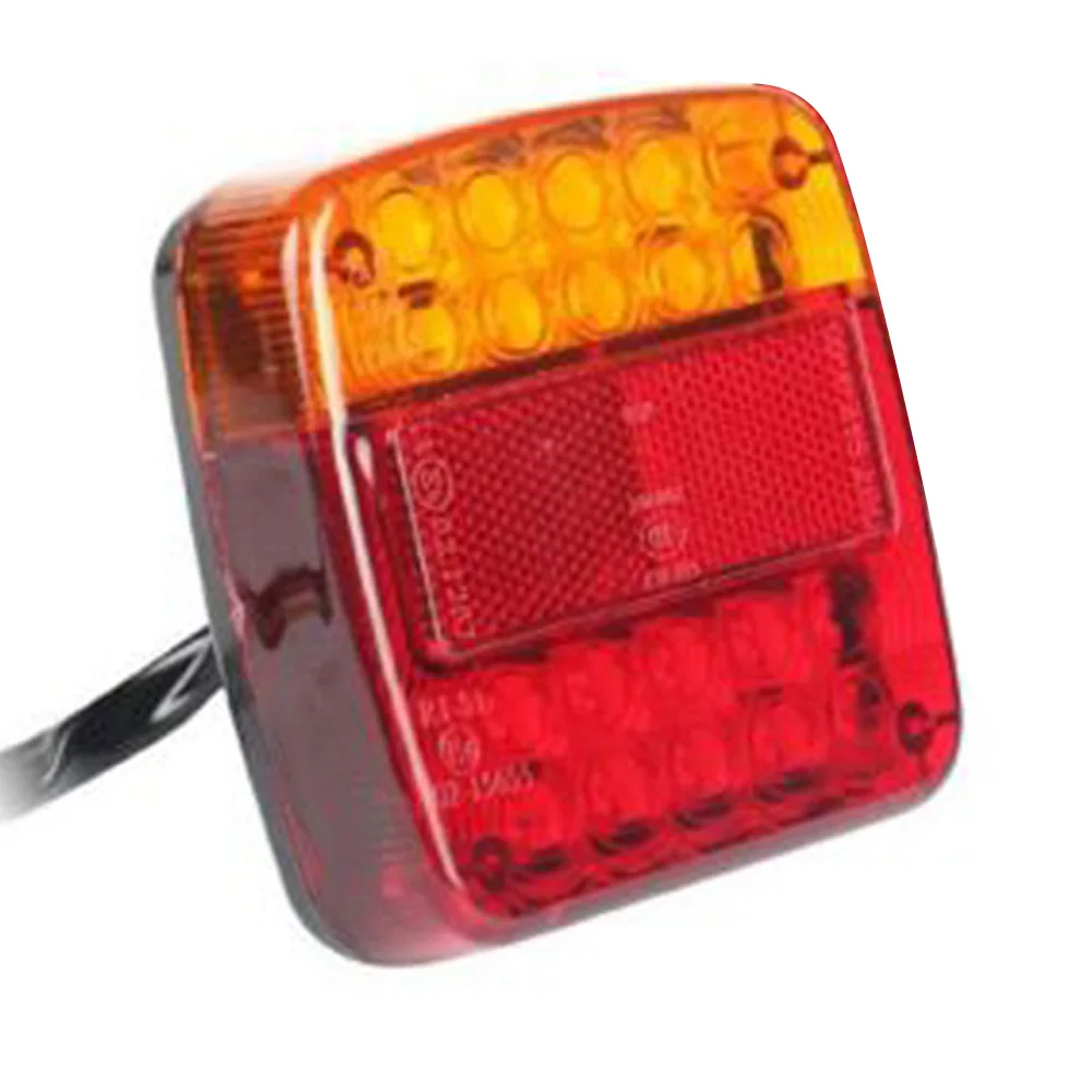 2 шт. 12V 16LED+ 4LED лодка прицеп задние стоп-сигналы поворота E-MARK Водонепроницаемый красный+ желтый