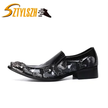 

Fashion Luxury Brand Men Dress Shoes Party Leather Wedding Shoes Pointed Toe Men Flats Genuine Leather Oxfords Formal Shoes