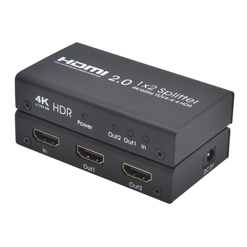 

HDMI 2.0 Distributor 4K60HZ Ultra-High-definition 1X2 HDMI Distributor One into Two Split-screen Device