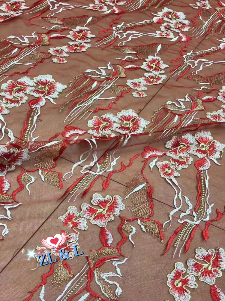 Вышитая ткань кружевная высококачественное женское платье юбка из Нигерии с