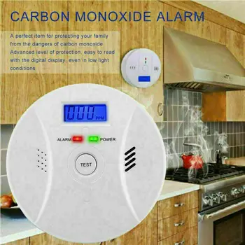 

High Sensitive Combination Carbon 2 In 1 Monoxide + Smoke Alarm Battery Operate CO & Smoke Detector For Home Office