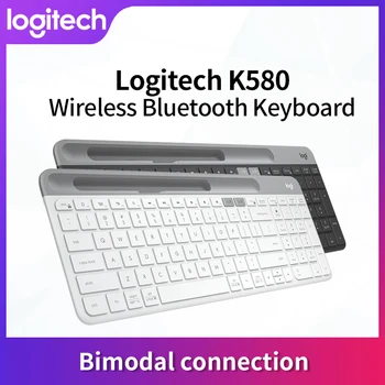 

Logitech K580 2.4G Wireless Keyboard Ultra-thin Bluetooth Office Keyboards Unifying Dual Mode Multi-Device for Computer Tablet