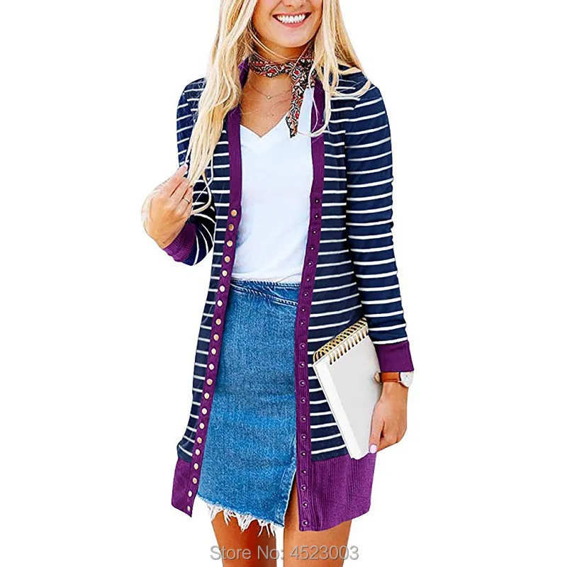 US $16.18 13% OFF|Women's Long Sleeve Ribbed Neckline Open Front Stripe Snap Button Down Knit Cardigans Sweater Coats|Cardigans| AliExpress US $16.18 13% OFF|Women's Long Sleeve Ribbed Neckline Open Front Stripe Snap Button Down Knit Cardigans Sweater Coats|Cardigans| AliExpress
