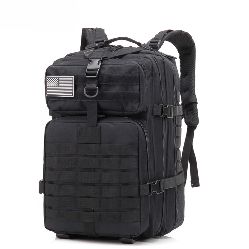 Black Военная Экипировка тактический Molle рюкзак Водонепроницаемый Outoodr сумка на плечо 45л большой емкости Кемпинг Туризм Путешествия Рюкзаки - Цвет: Black