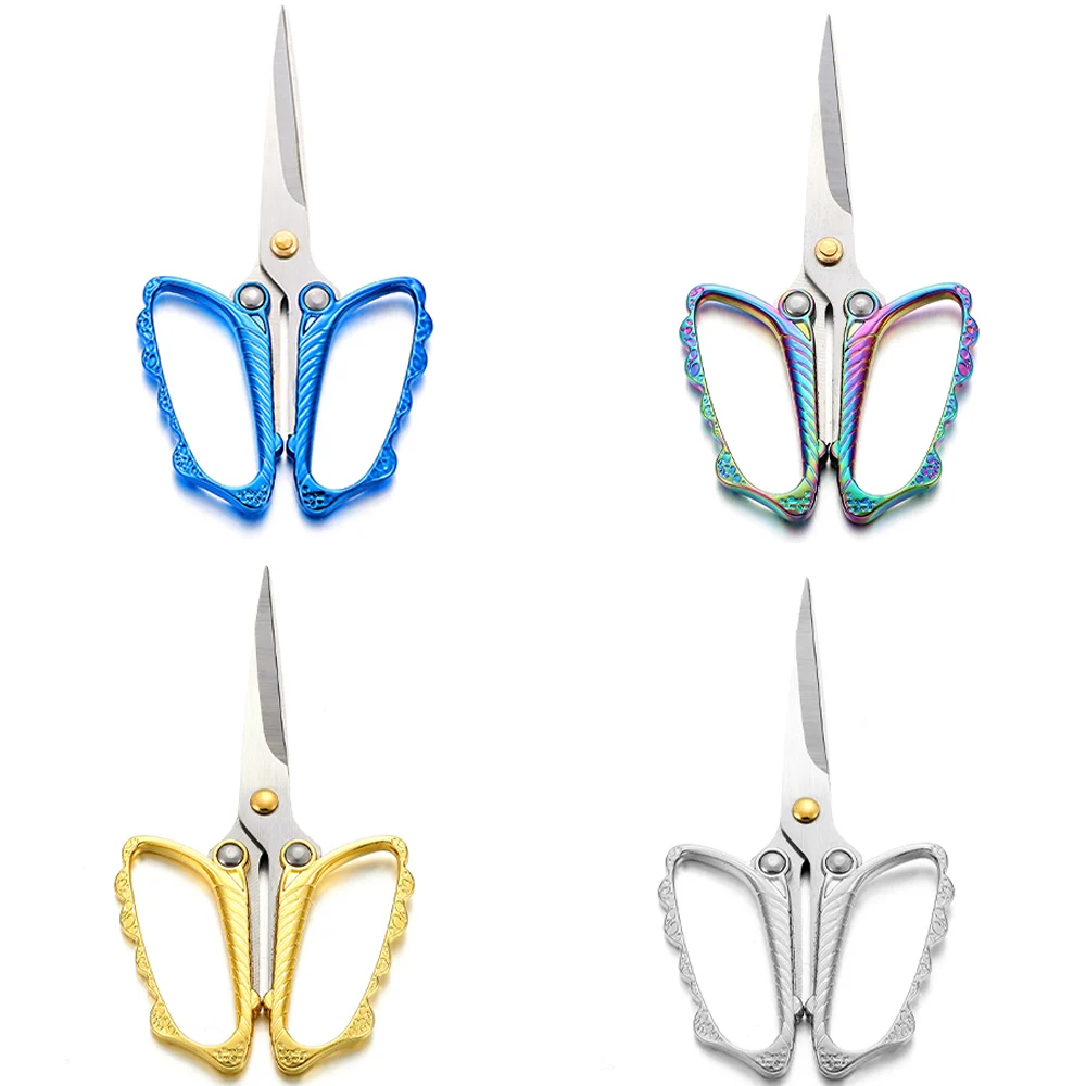 1Pcs Colorful Stainless Steel High Quality Scissors Classic Craft Sewing Handicraft Scissor for DIY Jewelry Making Supplies Tool