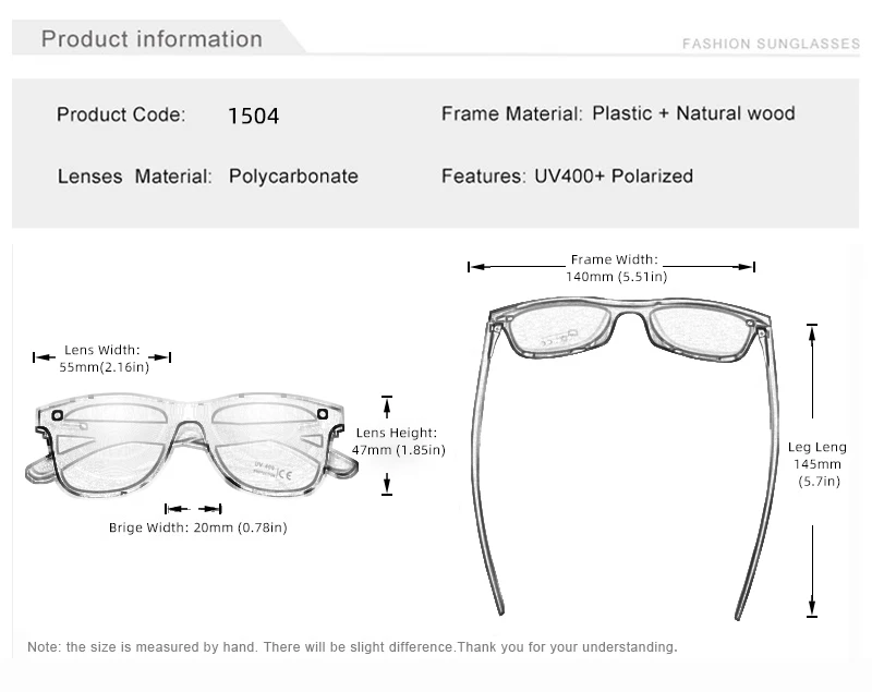 LPAILON Rimless Wood Mens Sunglasses Polarized Mirror Lens Sun Glasses for Men/Women Brand Design Colorful Shades