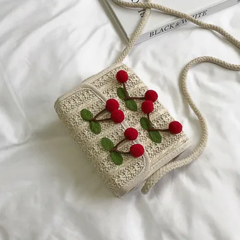 

2020 New summer small Handbag Women crossbody Beach Straw Bag Burlap Square Bag Rattan Bag mulit Style Handmade ladies handbags
