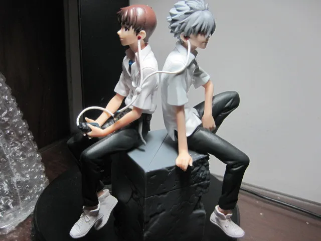 2 шт./компл. обувь для косплея; аниме Nagisa Каору& Ikari Shinji наушники сидят Ver. ПВХ фигурка Коллекционная модель игрушки дропшиппинг