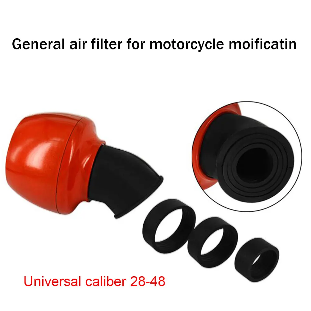 С кольцом велосипед 45 угловая Шея легко установить регулируемый шланг аксессуары для мотоциклов воздушный фильтр скутер прочный стабильный модифицированный - Цвет: Оранжевый