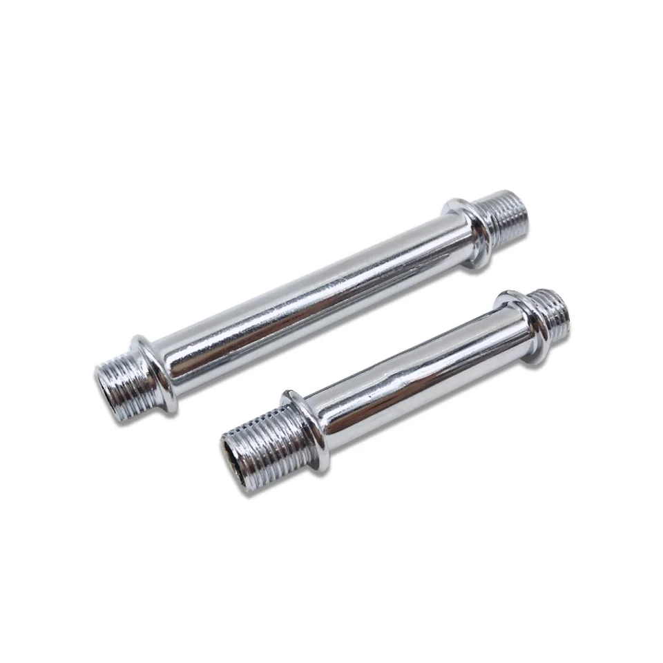 LED Lamp Accessories Thread Adapter 2pcs Double Head M6 External Thread Tube At Both Ends Counter Light Chandelier Wall Lamp Silver Connecting Rod Straight Tube