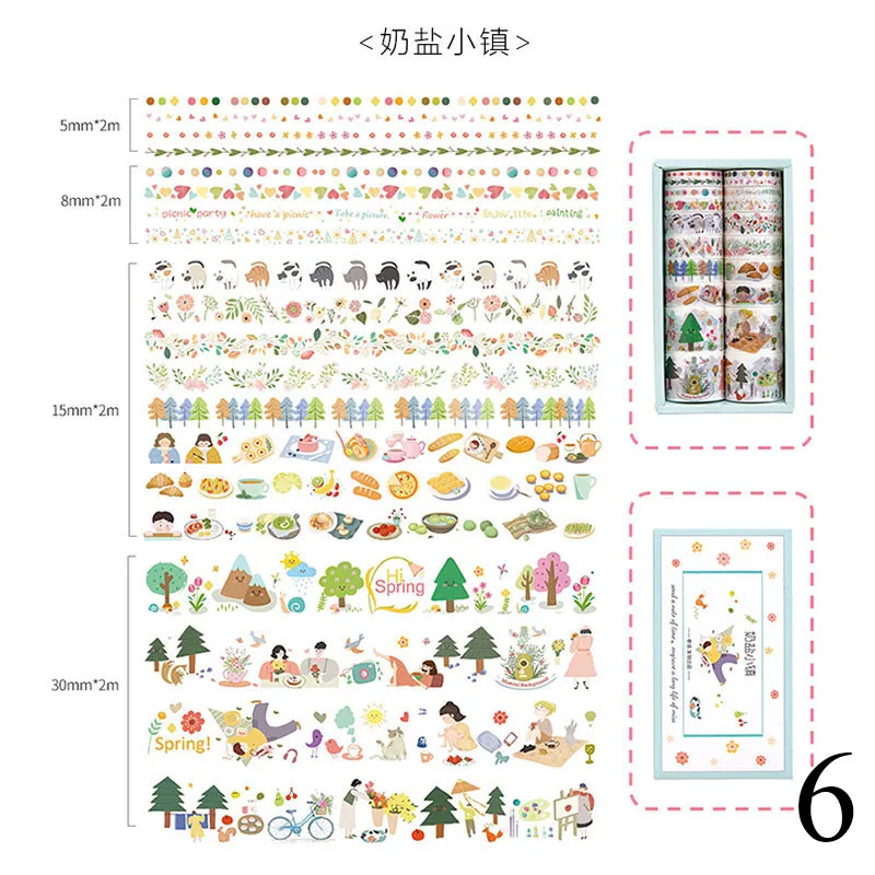 6 20 шт. Kawaii клейкая лента красота Единорог Васи клейкие ленты мультфильм Маскировочные ленты для детей Скрапбукинг принадлежности для альбома канцелярские принадлежности - Цвет: 6