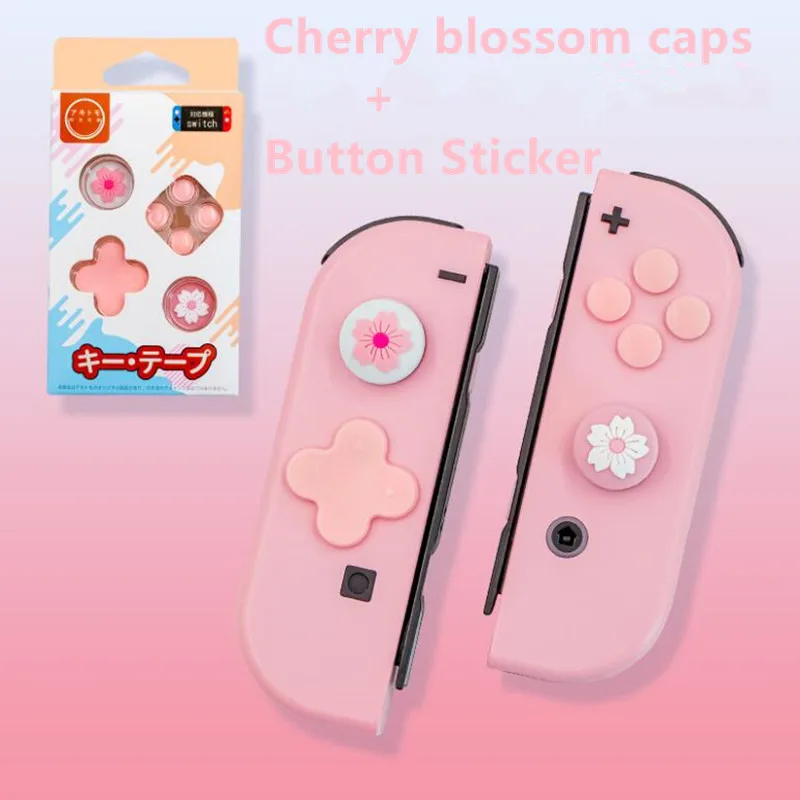 

Switch ABXY Key Cross Button Dpad Sticker Joystick Thumb Stick Grip Caps Colorful Cover For Nintendo Switch NS Joycon Controller