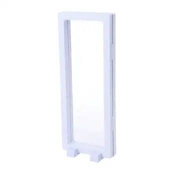 

PIXNOR 3D Floating Frame Shadow Box Display Case Coin Box Jewelry Display Show Case with Rectangle Base 23x9cm (White)