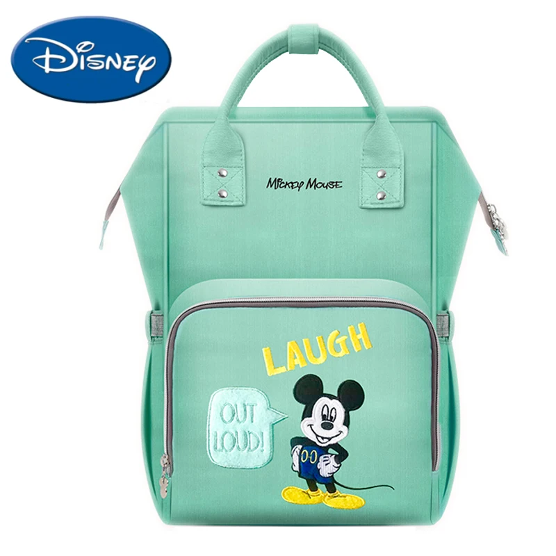 Модная сумка для подгузников для мам disney, большая емкость, детские сумки для путешествий, сумка для кормления или сумка для подгузников для ухода за ребенком - Цвет: Green