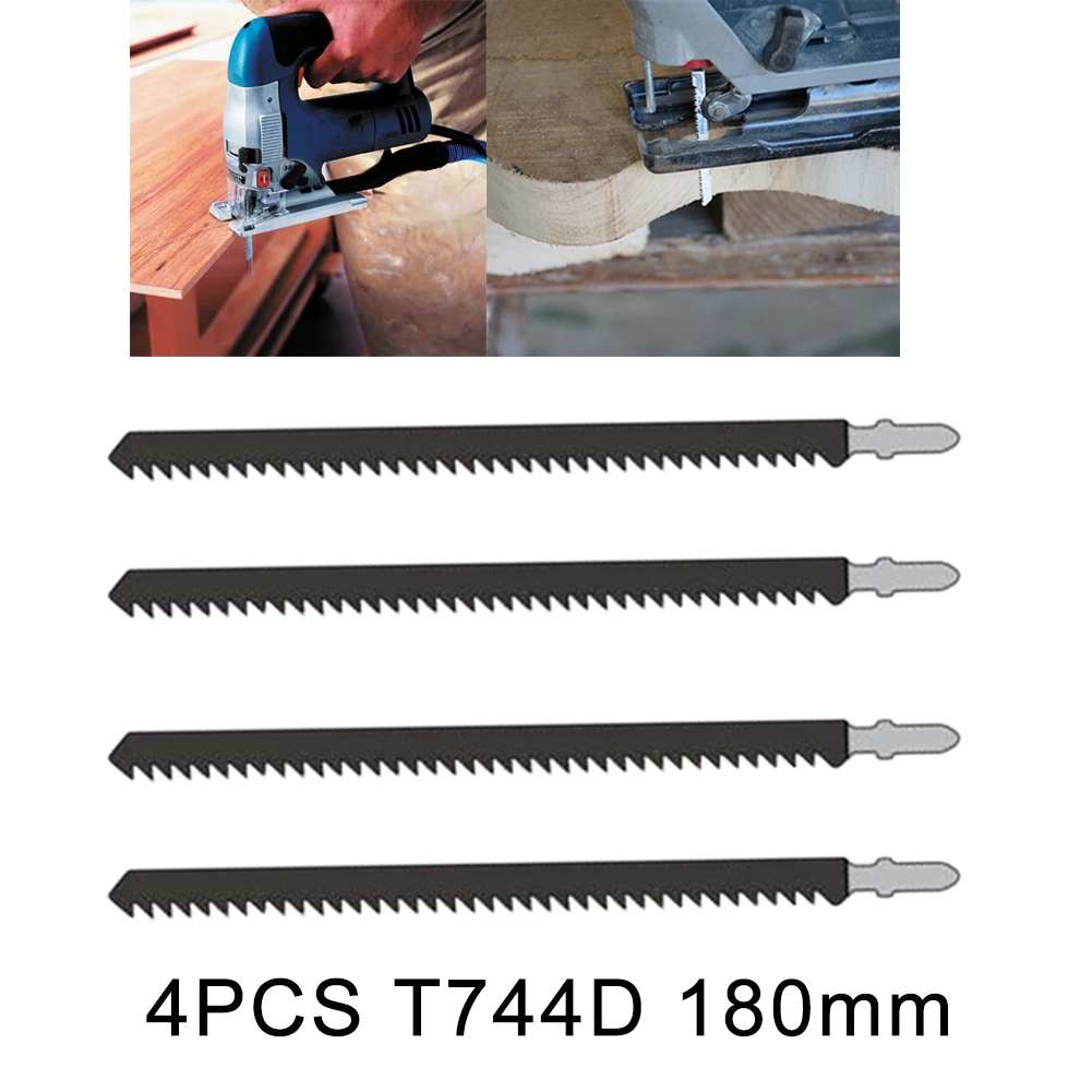 6Pcs T744D 180mm Ultra-long Jigsaw Saw Blades Fast Cutting Set Wood Plastic: 6Pcs T744D 180mm Ultra-long Jigsaw Saw Blades Fast Cutting Set Wood Plastic:
