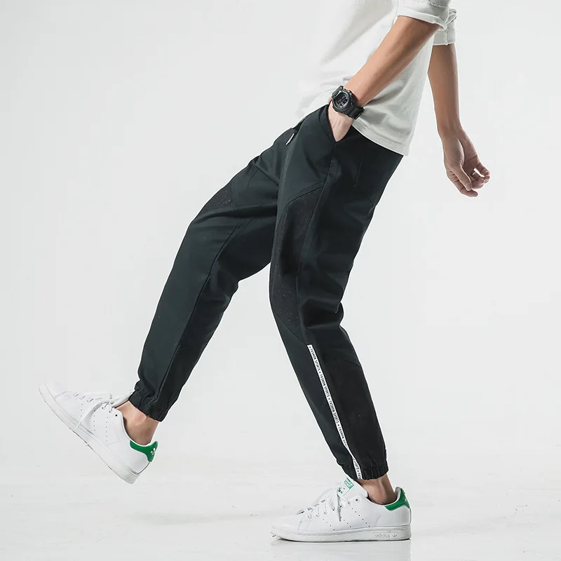 

2020 Spring Main Push Large Size Japanese-style Shadowless Wall Cowboy Patchwork Webbing Casual Pants Hk40 M
