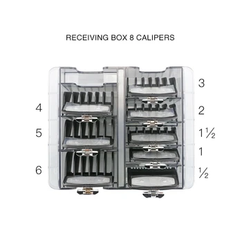 

Grid Base Storage Box for 8Pcs Hair Clipper Trimmer Limit Comb Guide Comb Barber Tool for Wahl Guide Combs