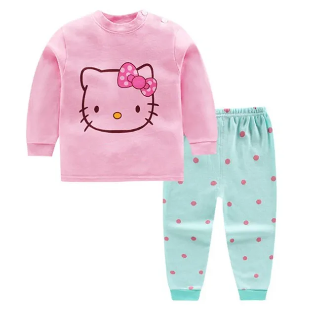 Style 14 Autumn Kids Animal Chilren Pajamas Sets Long-sleeved+Pans 2 pieces Cotton Cartoon Boys Girls Sleepwear Suit Set 0-4 Years - Цвет: Style 14
