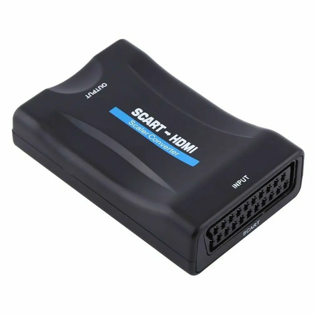  SCART Al Convertitore di HDMI Video Audio Adattatore di Segnale 1080P Convertitore di HDMI Supporto