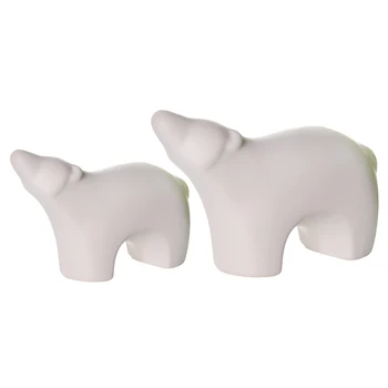 

2pcs Bear Home Decor Home Decoration Home Accessories Statue Household Decorative Simple Creative Ceramic Desktop Adornment