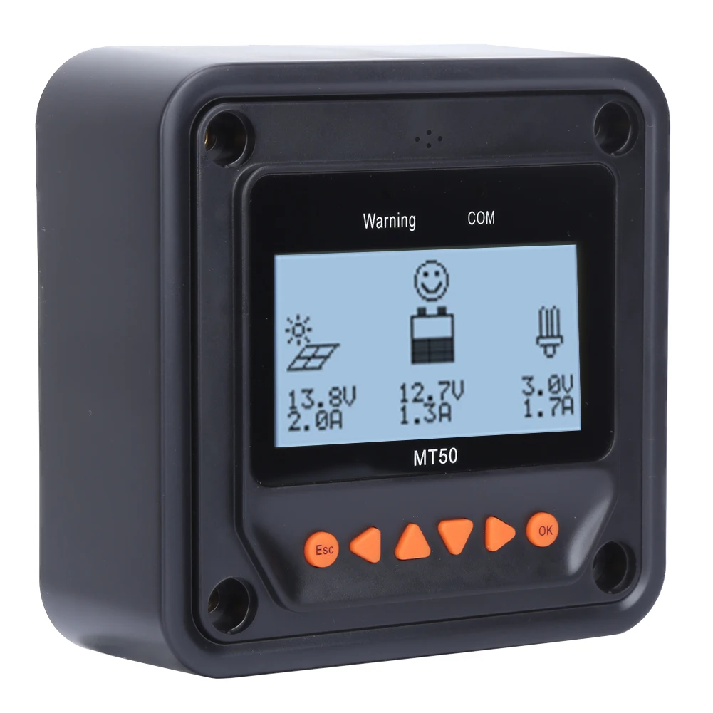 Controlador de Carregamento Monitor de Carregamento da Bateria Solar Display Sistema Regulador Medidor Carga Controlador Mt-50 Lcd 6 Controladores solares