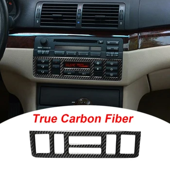 

Carbon fiber AC trim sticker Auto Panel Replacement Center Console Air condition Black