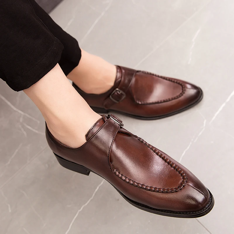 

2019 Men Casual shoes breathable Leather Loafers Office Shoes For Men Driving Moccasins Comfortable Slip on Fashion Shoes
