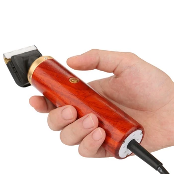 

Pet Grooming Kit Clipper Adjustable Speeds Hair Cutting Electric Trimmer With Wooden Handle 1pc