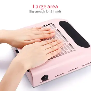 

Practical 80W Nail Dust Suction Dust Collector Fan Vacuum Cleaner Manicure Machine Strong Power Nail Fan Art Manicure Salon Tool