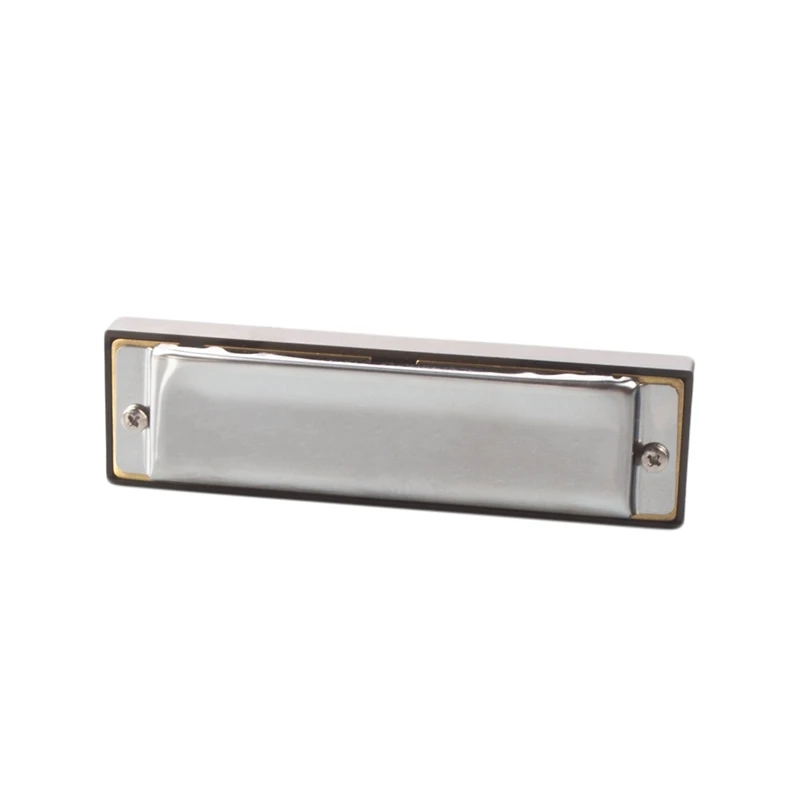 

Excellent Melodica Harmonica C 10 Holes Metal Tremolo Stainless Steel Brass