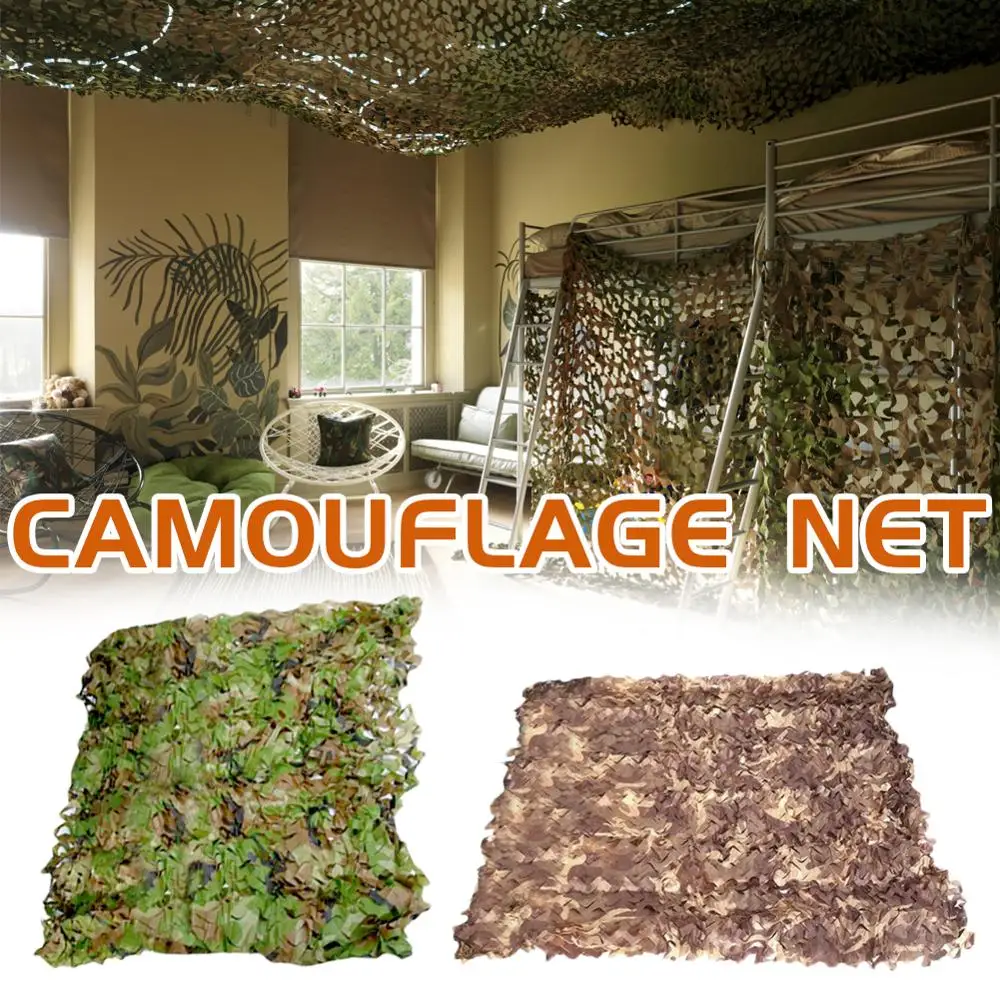 

2*3m/2*4m/3*3m Multi-Purpose Jungle Camouflage Net Shading Sun-Shading Sun-Proof Net Swimming Pool Beach Pavilion Garden Awning