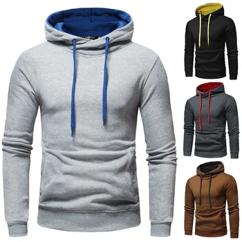 

Autumn Winter Men Hooded Sweatshirts Long Sleeve Solid Hoodies Europe America Hip Hop Hoodie Pullover Mens Casual Tracksuits