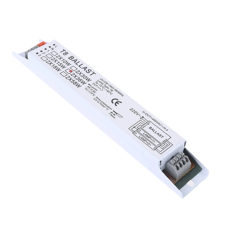 220-240V AC 2x36W Wide Voltage T8 Electronic Ballast Fluorescent Lamp Ballasts