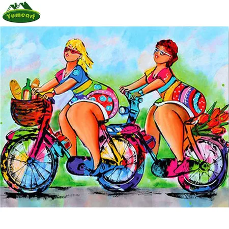 5801463 YUMEART DIY Алмазная вышивка Dotz модные жировые женские хрустальные вышивки крестиком рукоделие алмазная живопись украшение настенные наклейки - Цвет: 5801463