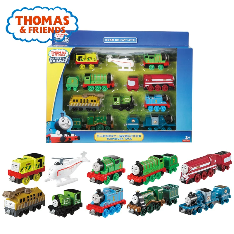 Thomas e seus amigos conjunto trem de brinquedo fundido, conjunto de ...